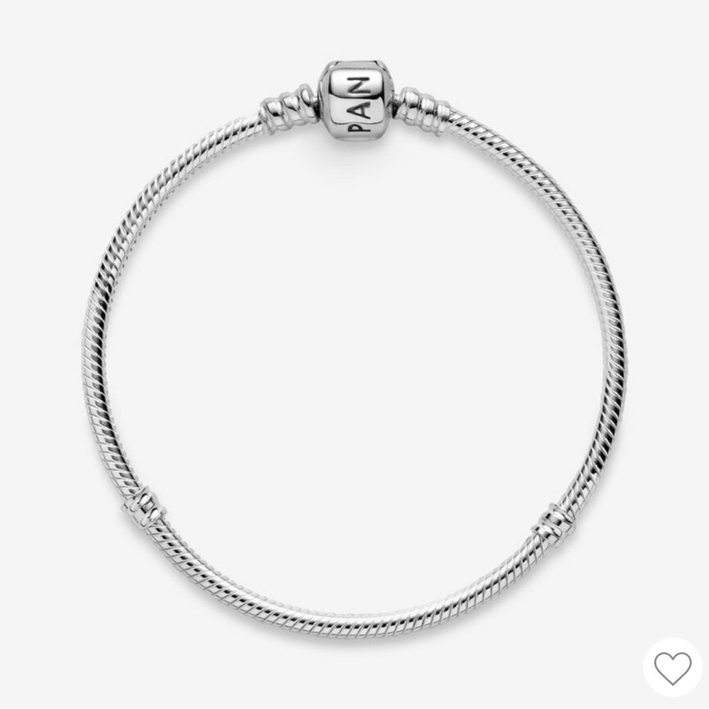 Pandora Authentic Sterling Silver Snake Bracelet with spacers - Picture 4 of 8